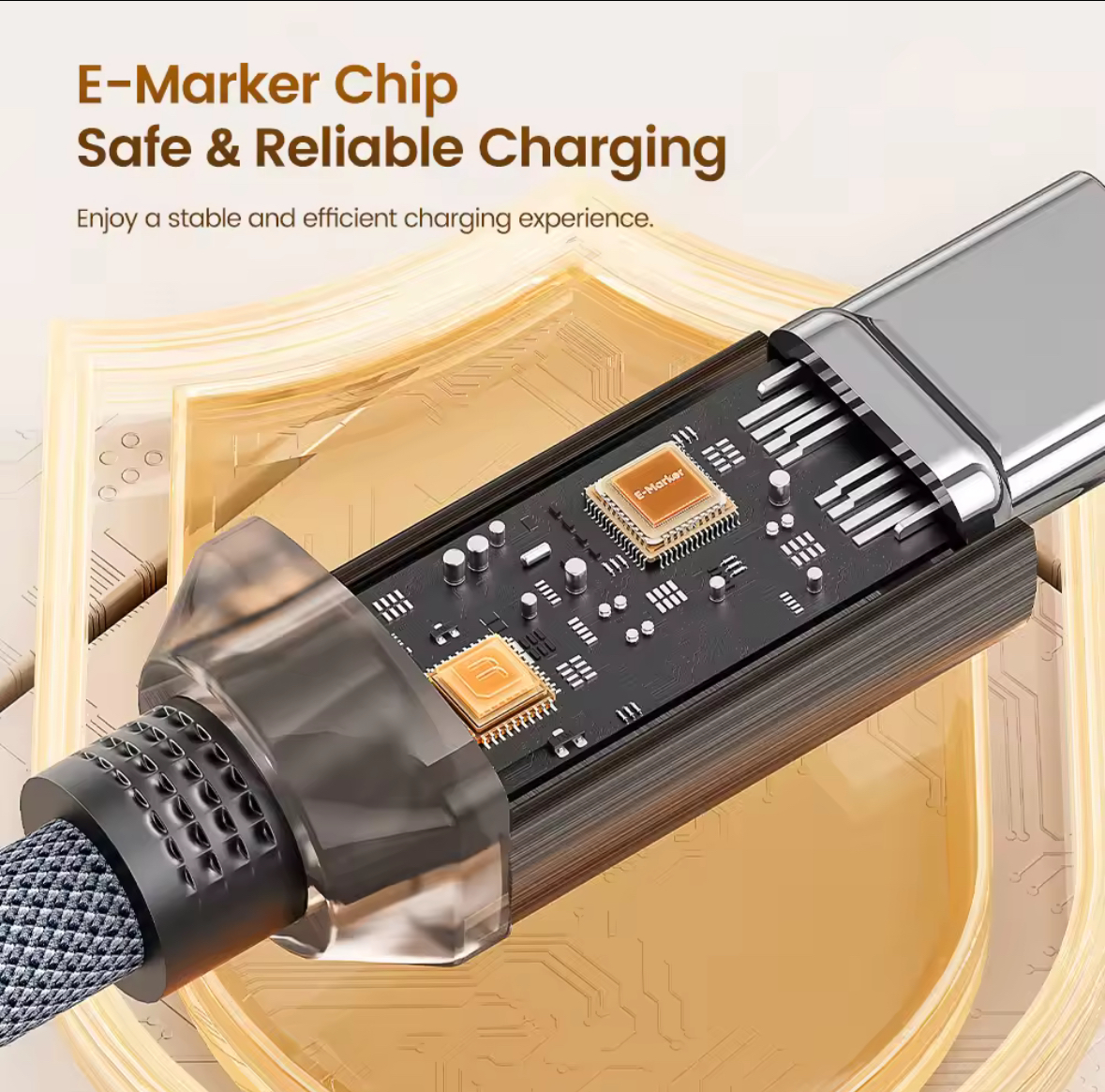 2-Metre - High Power Fast Charging, 100W USB C to USB C Cable,For iPhone, MacBook & all high end Phones.